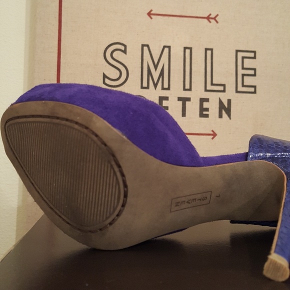 Steven By Steve Madden Purple and Blue Peep Toe - Picture 5 of 5